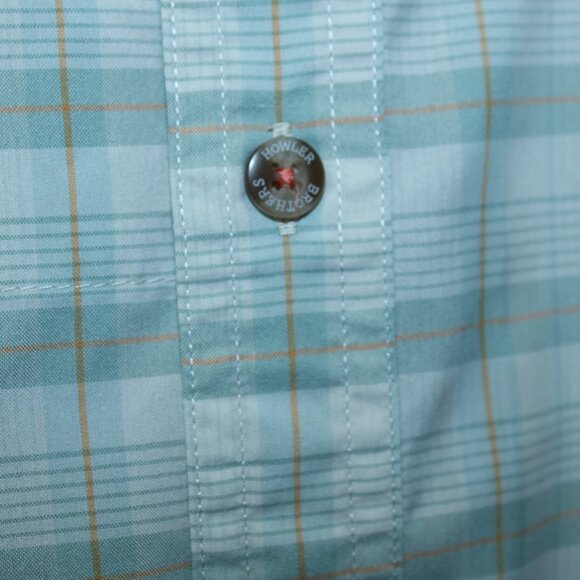 Howler Bros Shirt Mens XXL Light Green Fishing Vented Plaid Long Sleeve - Picture 3 of 6